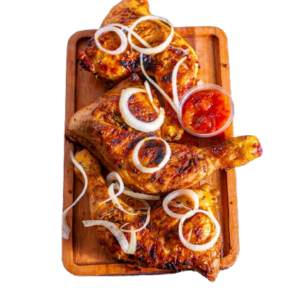 cuisse de poulet braisée + 1 accampagnement